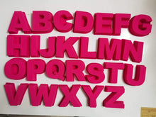 Carregar imagem no visualizador da galeria, Moldes de letras cor-de-rosa gigantes A - Z (Todas as 26 Letras Definidas) também disponíveis como single ou pacote de 2 - perfeito para resinas!