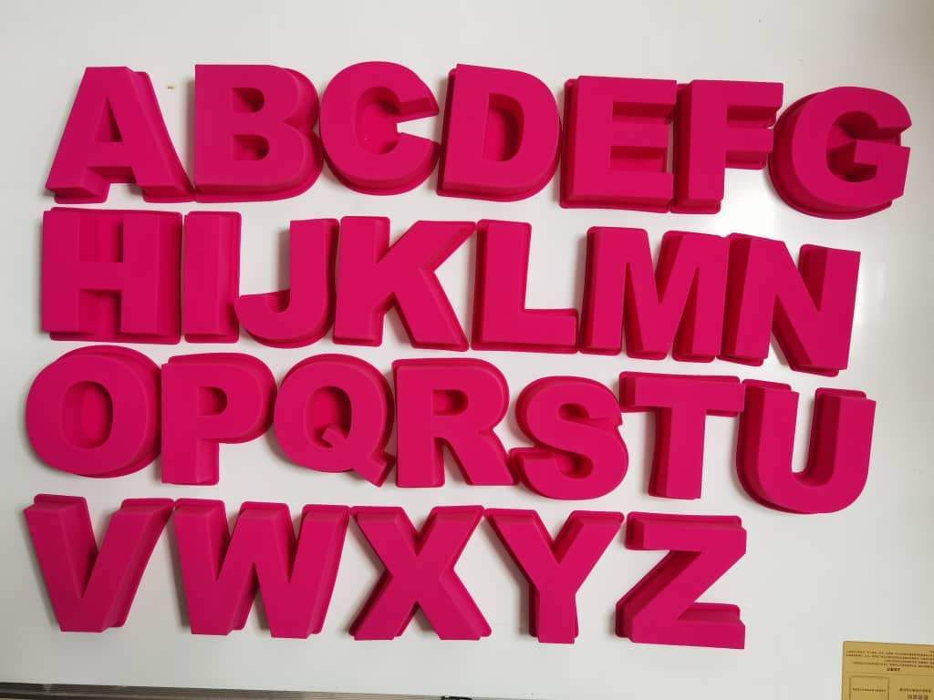 Novos Pequeno Moldes de letras cor-de-rosa gigantes A - Z (Todas as 26 ...